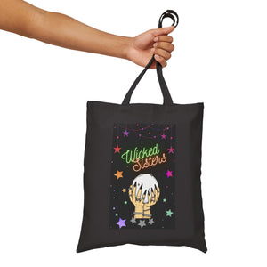 Wicked Sister Cosmetics Black Cotton Canvas Tote Bag