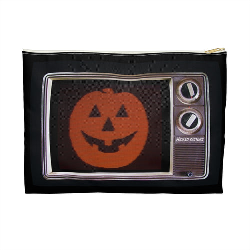 TV Pumpkin Makeup and Accessory Pouch