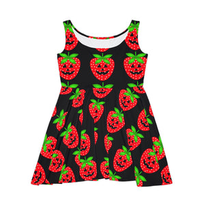 Summerween Strawberries Women's Skater Dress