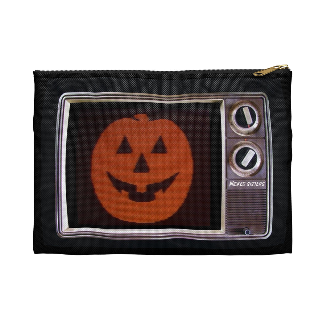 TV Pumpkin Makeup and Accessory Pouch