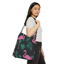 Large Print Flamingos Adjustable Tote Bag