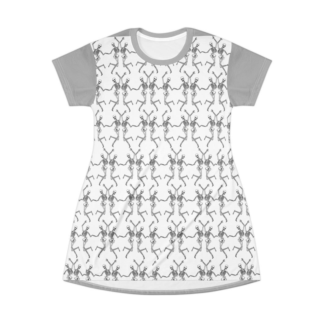 Spooky Scary Skeletons T-Shirt Dress