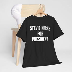 Stevie Nicks For President (Black) Unisex Heavy Cotton Tee