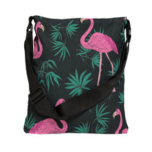 Large Print Flamingos Adjustable Tote Bag
