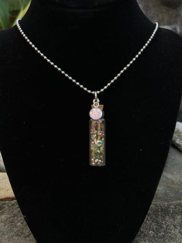 Abundance Glass Vial Pendant Necklace - by Haus of Witches