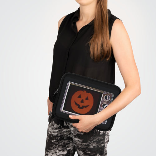 TV Pumpkin Laptop Sleeve