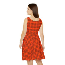 Spiderwebs Orange Women's Skater Dress