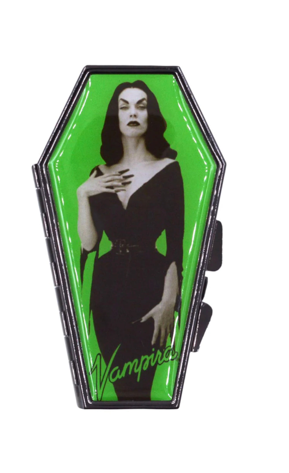 Vampira Portrait Green Coffin Compact