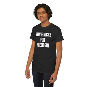 Stevie Nicks For President (Black) Unisex Heavy Cotton Tee