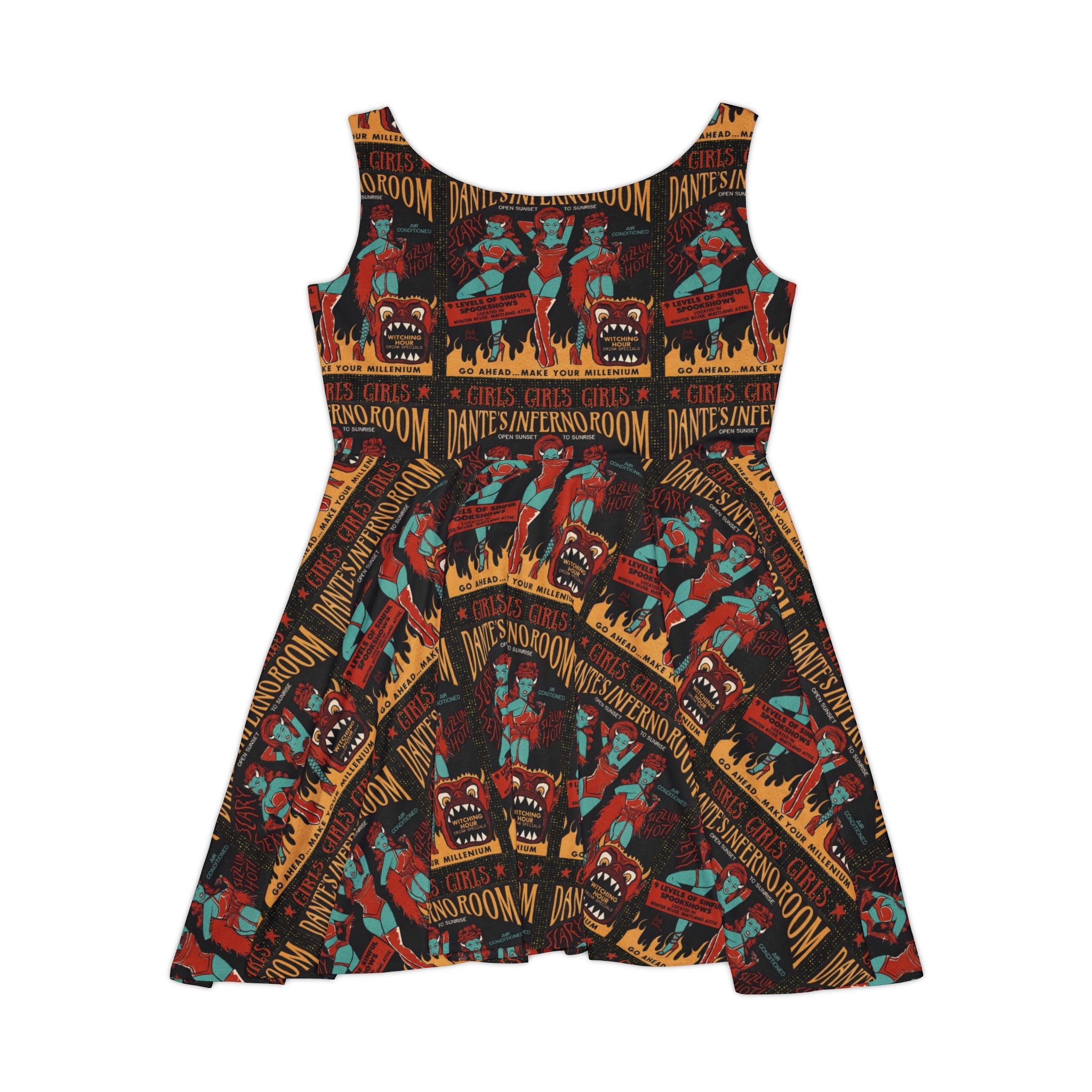 Dante's Inferno Women's Skater Dress Wicked Sisters Cosmetics Dante's Inferno Women's Skater Dress Wicked Sisters Cosmetics