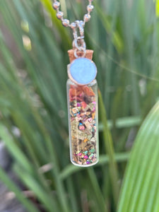 Abundance Glass Vial Pendant Necklace - by Haus of Witches