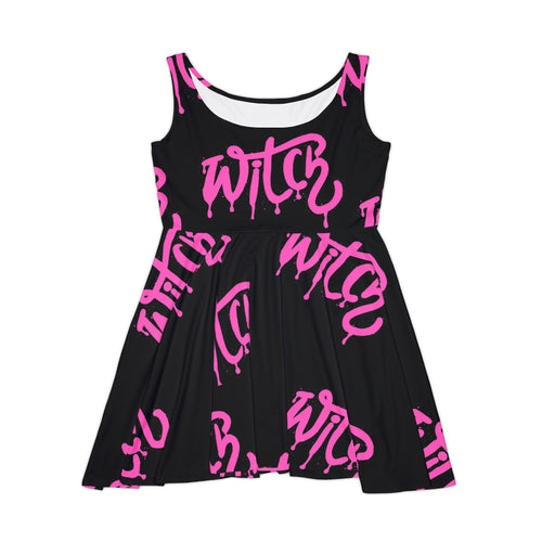 Witchy Woman Pink Women's Skater Dress