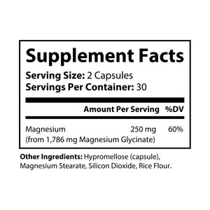 The Pretty Wicked Magnesium Glycinate Supplement (60 Capsules)