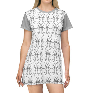 Spooky Scary Skeletons T-Shirt Dress