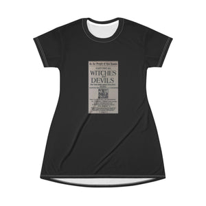 Wicked Sisters Cast Out All The Witches T-Shirt Dress (AOP)