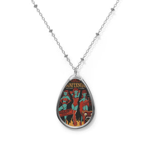 Dante’s Inferno Room Oval Necklace