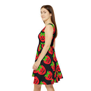 Summerween Strawberries Women's Skater Dress