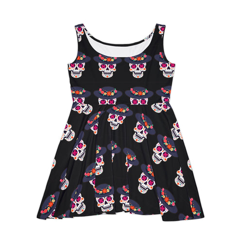 Dia De Los Muertos Hat Women's Skater Dress