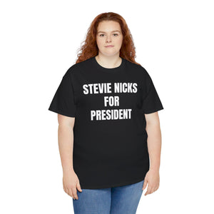 Stevie Nicks For President (Black) Unisex Heavy Cotton Tee