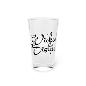 Wicked Sisters Logo Pint Glass, 16oz