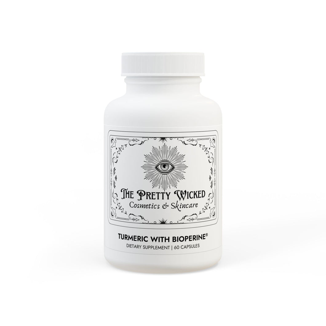 The Pretty Wicked Turmeric with BioPerine® (Black Pepper Fruit Extract) Supplement (60 Capsules)