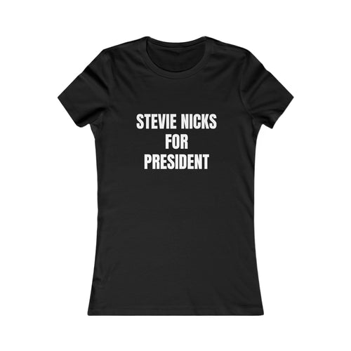 Stevie Nicks For President (Black) Women's Fitted Tee