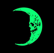 Skull Crescent Moon Glow Enamel Pin