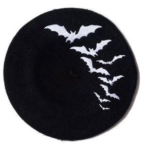 Bat Repeat White Beret Hat