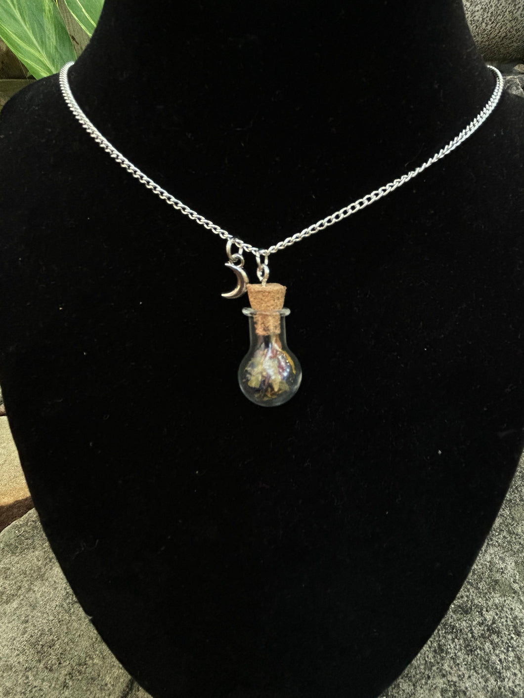 Banish & Protect Glass Vial Pendant Necklace - by Haus of Witches