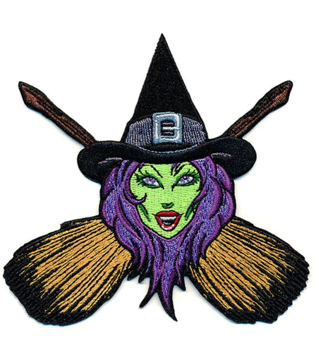 Witch Cross Brooms Patch