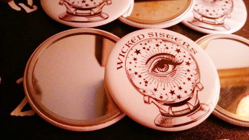 Wicked Sisters Cosmetics Pocket Mirror-New!