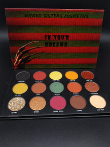 New! In Your Dreams Eyeshadow Palette-(Freddy Krueger Inspired) sign up on website for notifications on restock!