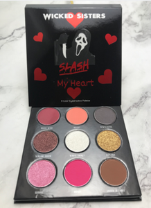 Slash My Heart 9 color Eyeshadow Palette (Scream Movie inspired)