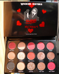 Slash My Heart 15 Color Eyeshadow Palette (Scream Movie inspired)