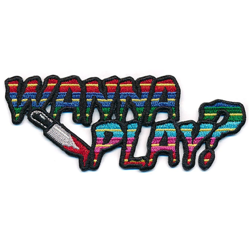 Wanna Play Clothing Patch ( Chucky inspired)