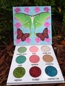 Wicked Sisters x Wax Poetic Clothing 9 color Eyeshadow Palette (Victorian Aboretum)